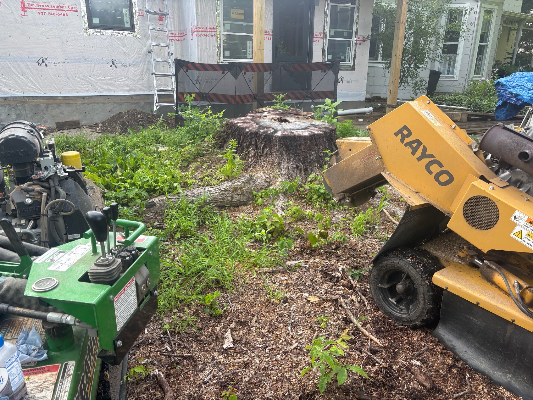 Two machines on site for a faster grind